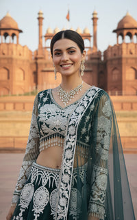 Threads and Motifs | Formal Outfits | Blouse With Lehenga by Threads and Motifs - Designer Dress  - Type : Ladies Clothes - Available at Libayah - 100% Original 