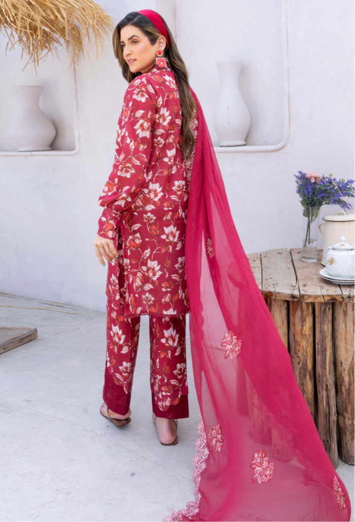 Humdum | Gardenia Lawn 24 | PLG 3 - D01 by HumDum - Designer Dress - Type: Ladies Clothes - Available at Libayah - 100% Original