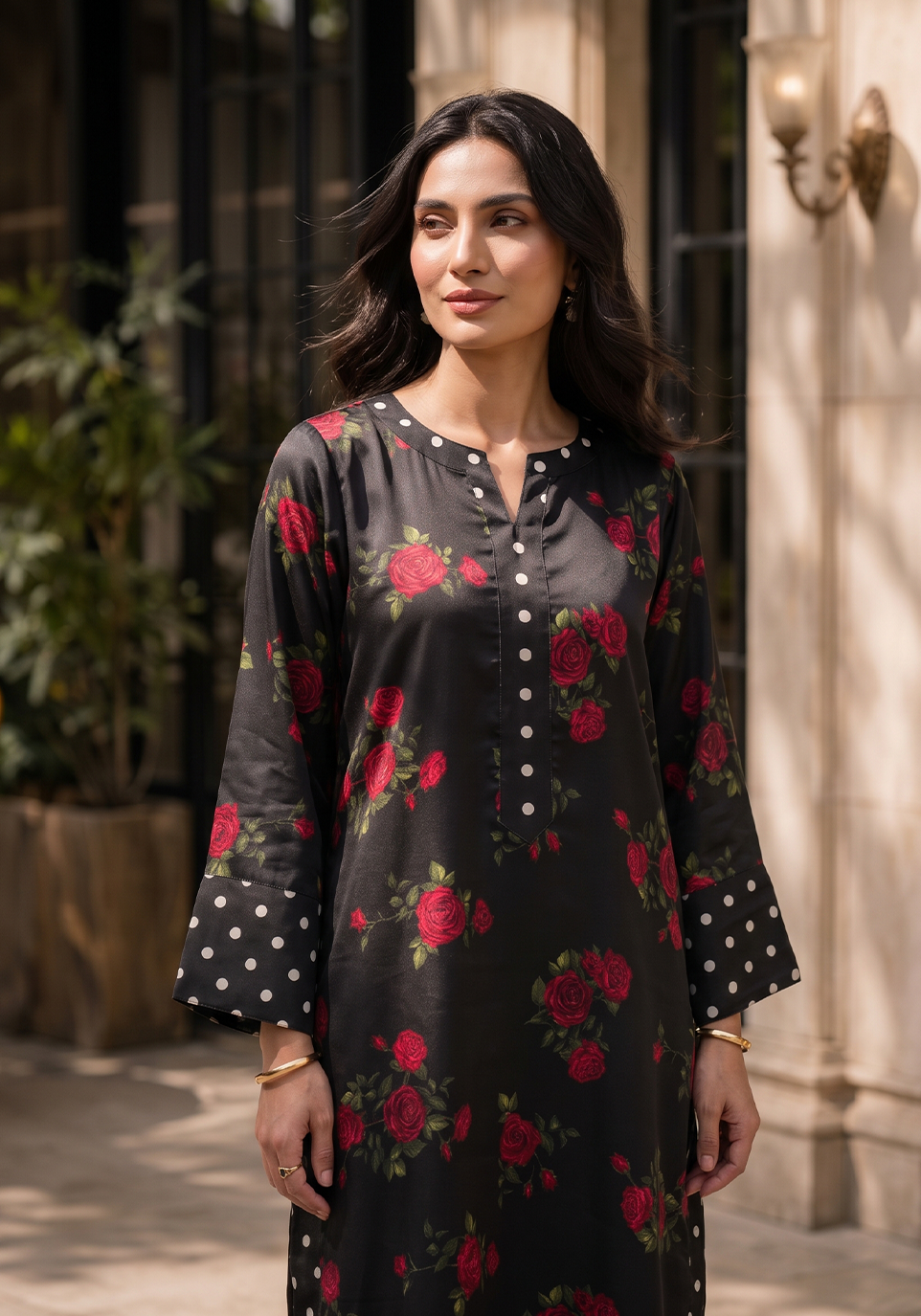 Zarqash | Silk Edit 26 | Rose Noir by Zarqash - Designer Dress  - Type : Ladies Clothes - Available at Libayah - 100% Original 