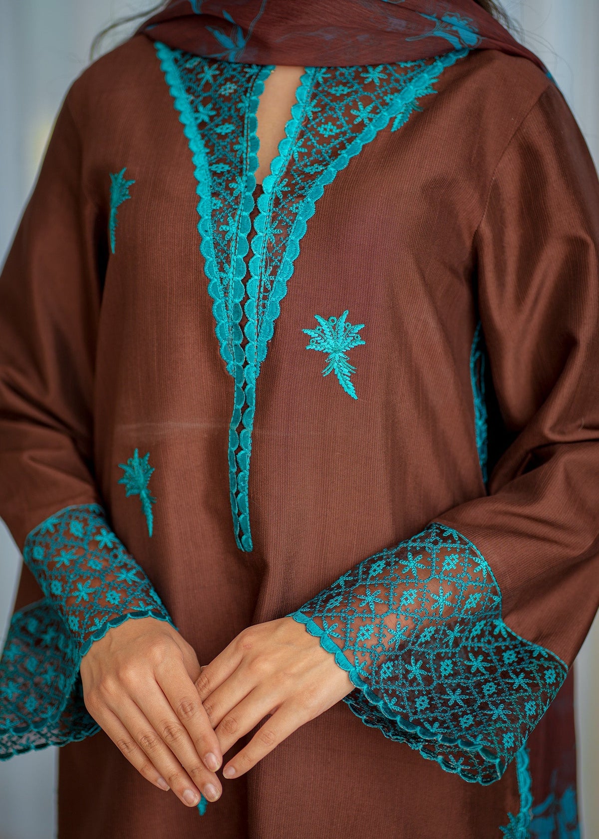 Fozia Khalid | Silk Spire | COCOA by Fozia Khalid - Designer Dress - Type: Ladies Clothes - Available at Libayah - 100% Original