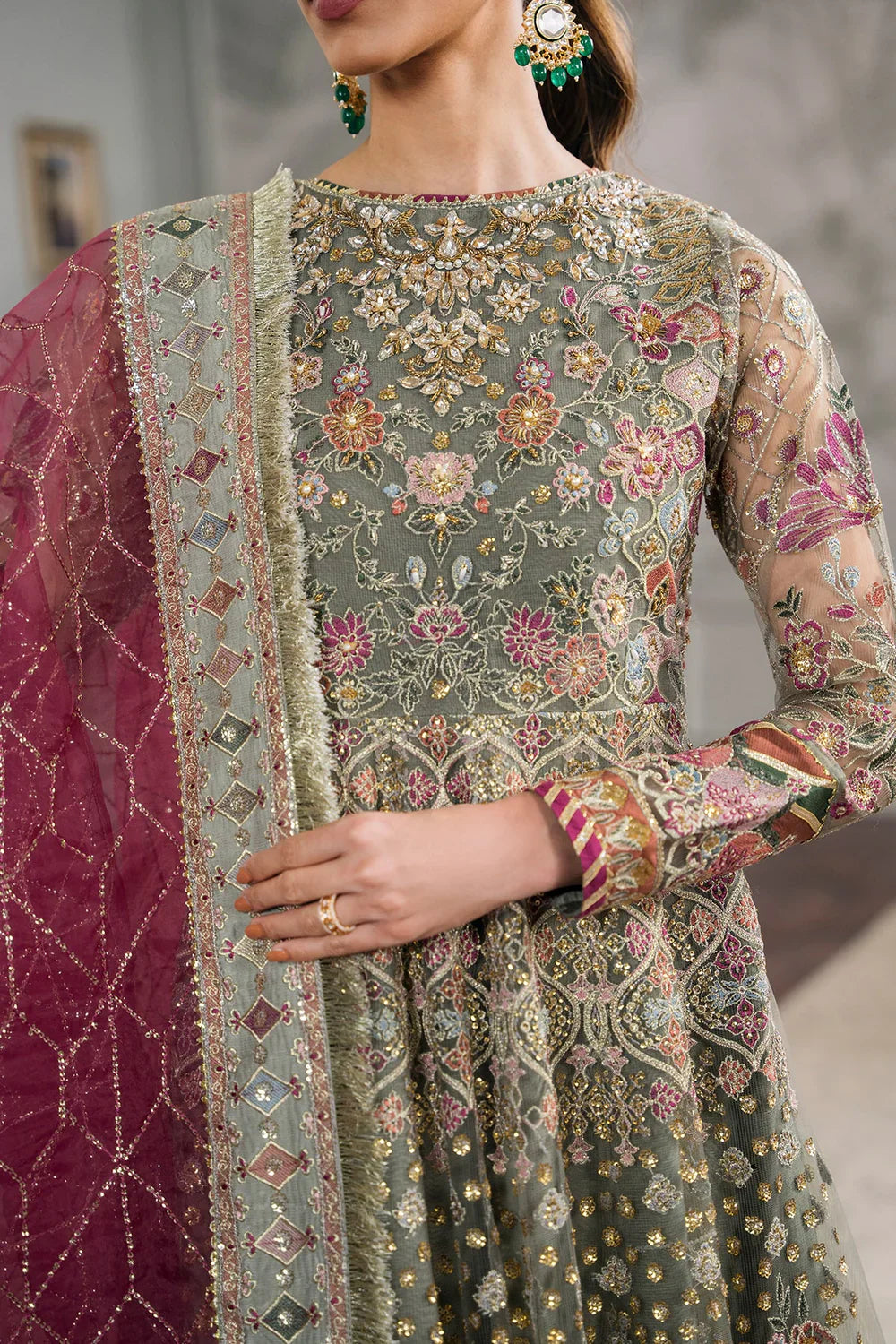 Baroque | Chantelle Embroidered Collection | CH12-02 by Baroque - Designer Dress - Type: Ladies Clothes - Available at Libayah - 100% Original