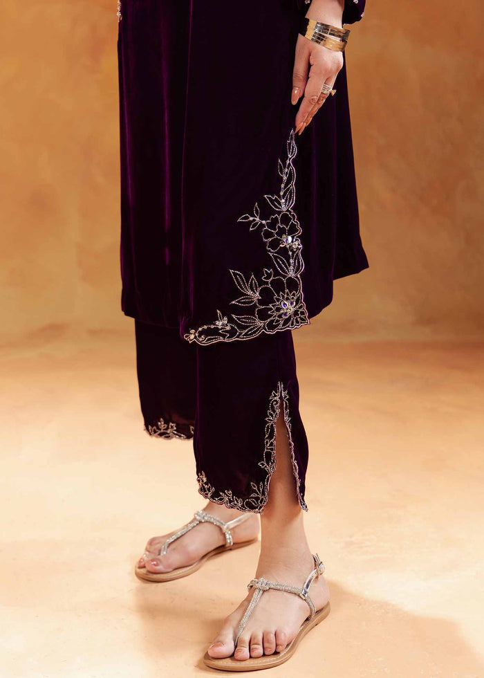 Jeem | The Velvet Edit | DUNE PURPLE by Jeem - Designer Dress - Type: Ladies Clothes - Available at Libayah - 100% Original