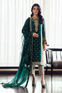 Baroque | Formals Collection | EMBROIDERED CHIFFON UF-505 by Baroque - Designer Dress  - Type : Ladies Clothes - Available at Libayah - 100% Original 