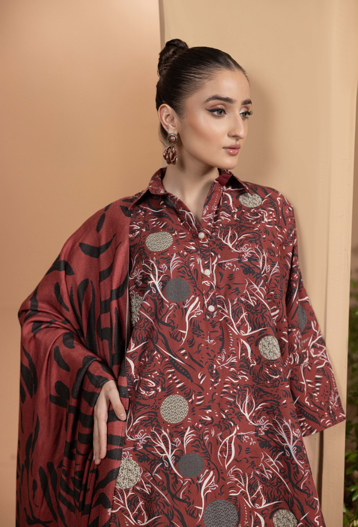 Humdum | Zara Winter 24 | Zara - D02 by HumDum - Designer Dress - Type: Casuals - Available at Libayah - 100% Original