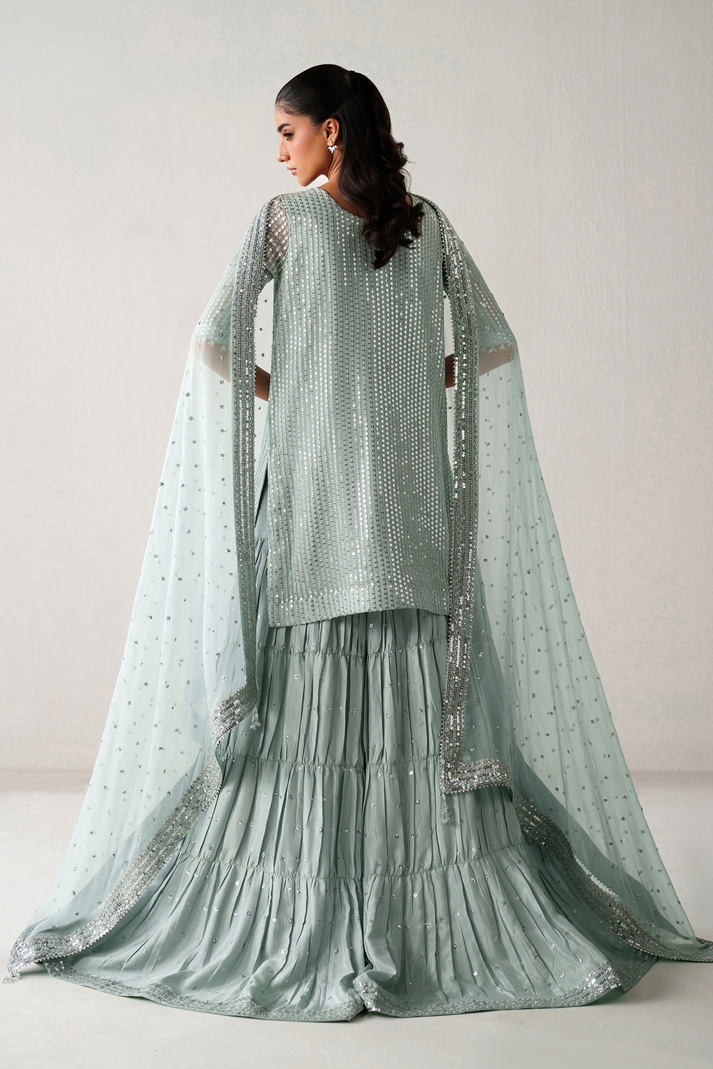 Baroque | Formals Collection | EMBROIDERED CHIFFON UF-4389 by Baroque - Designer Dress  - Type : Ladies Clothes - Available at Libayah - 100% Original 
