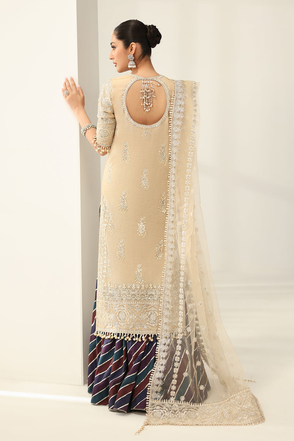 Baroque | Formals Collection | EMBROIDERED NET UF-4183 by Baroque - Designer Dress  - Type : Ladies Clothes - Available at Libayah - 100% Original 