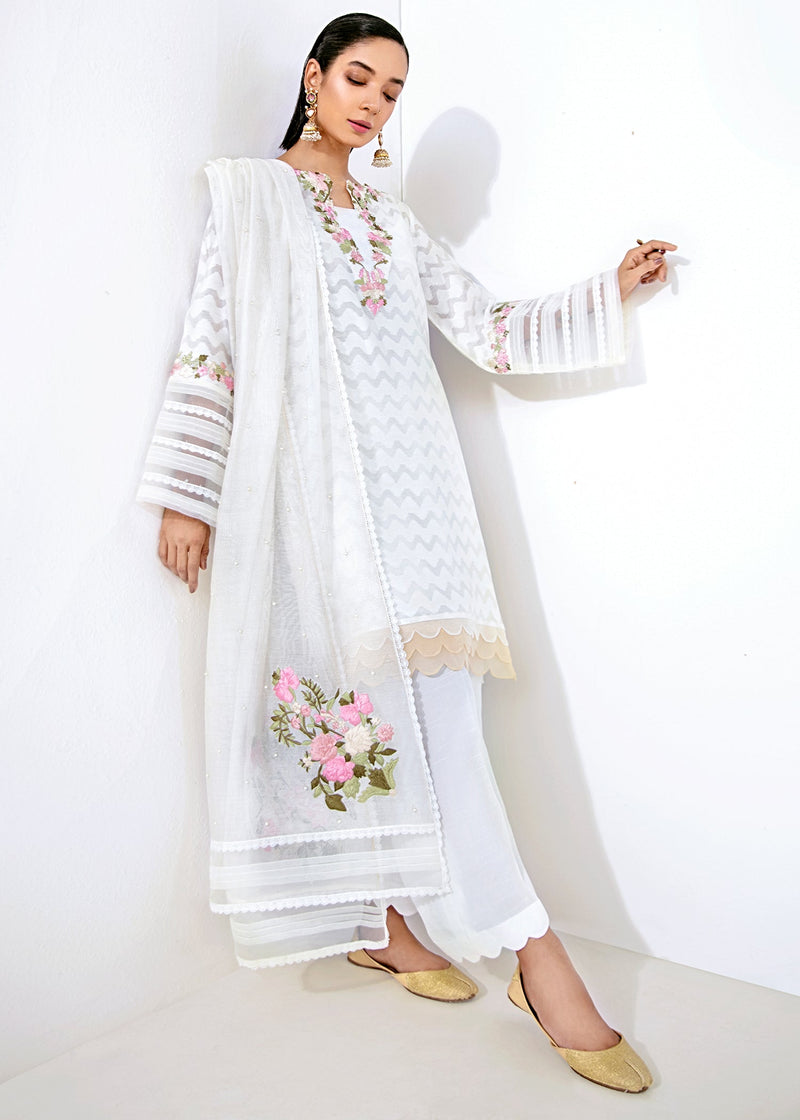 Saira Shakira | Luxury Pret | Snowdrop by Saira Shakira - Designer Dress  - Type : Ladies Clothes - Available at Libayah - 100% Original 