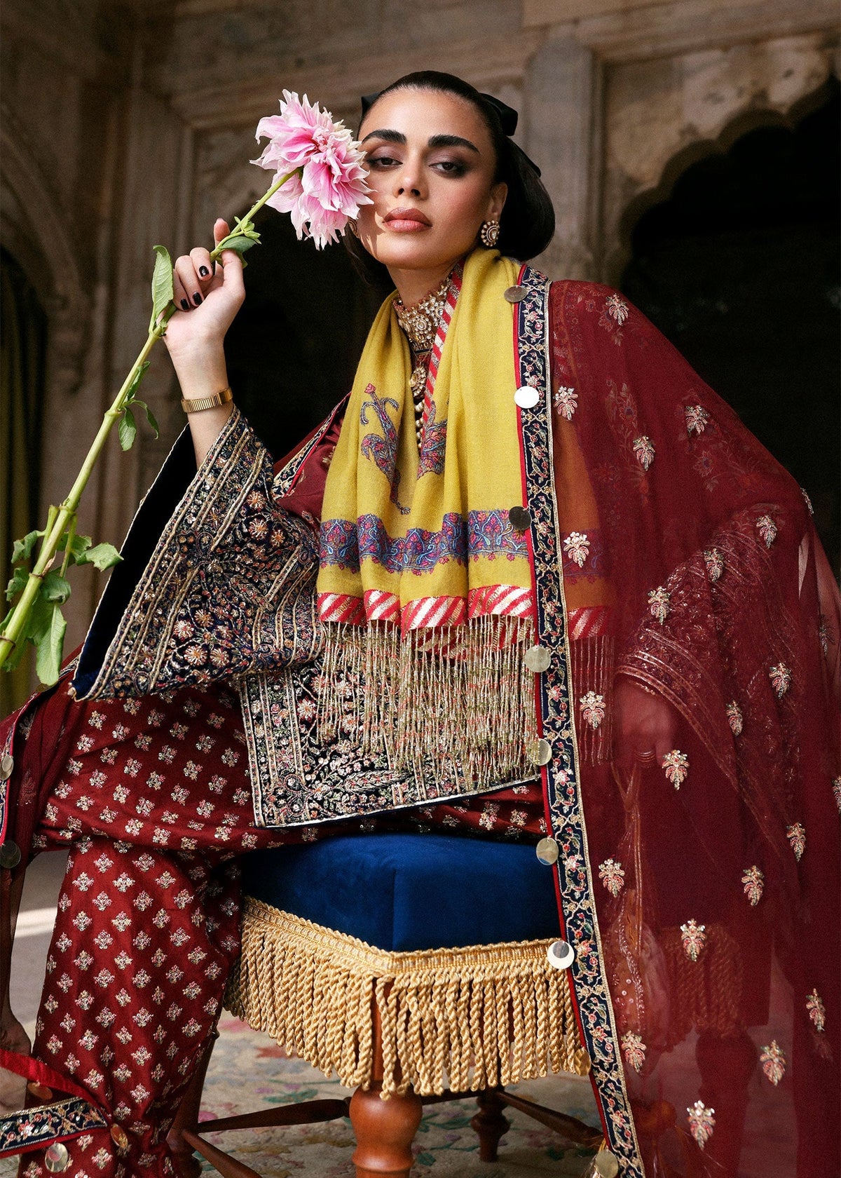 Hussain Rehar | Luxury Pret AW 25 | Brickelle by Hussain Rehar - Designer Dress  - Type : Ladies Clothes - Available at Libayah - 100% Original 