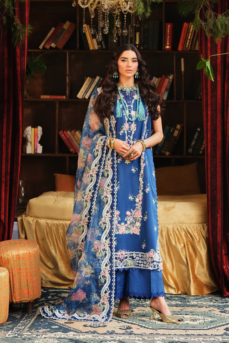 Maryam Hussain | Luxury Lawn 26 | Skye - Designer Dress - Type : Ladies Clothes - Available at Libayah - 100% Original