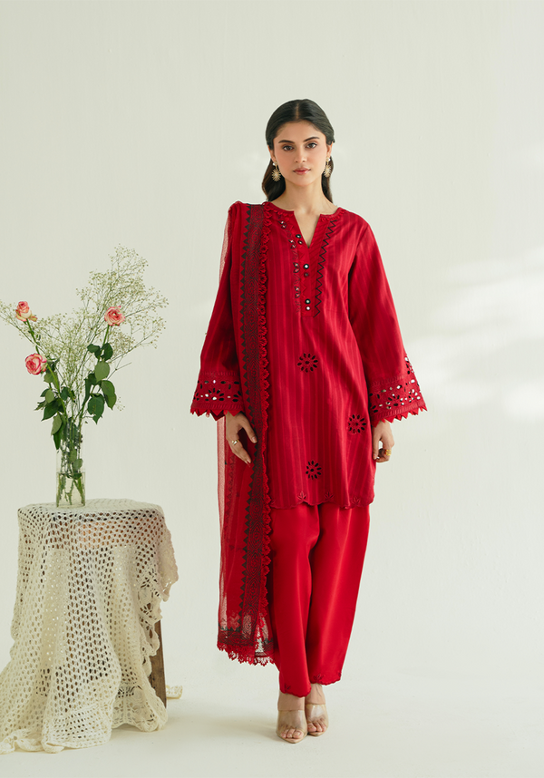 Zarqash | Whispers of Summer | CRIMSON BLOOM - Designer Dress - Type : Ladies Clothes - Available at Libayah - 100% Original
