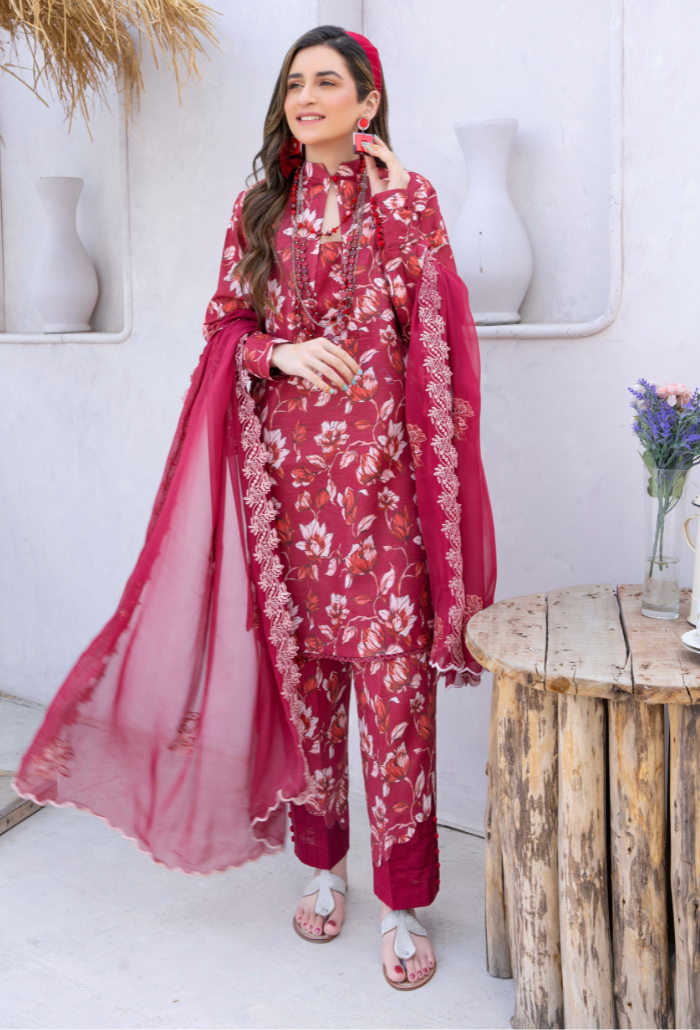 Humdum | Gardenia Lawn 24 | PLG 3 - D01 by HumDum - Designer Dress - Type: Ladies Clothes - Available at Libayah - 100% Original