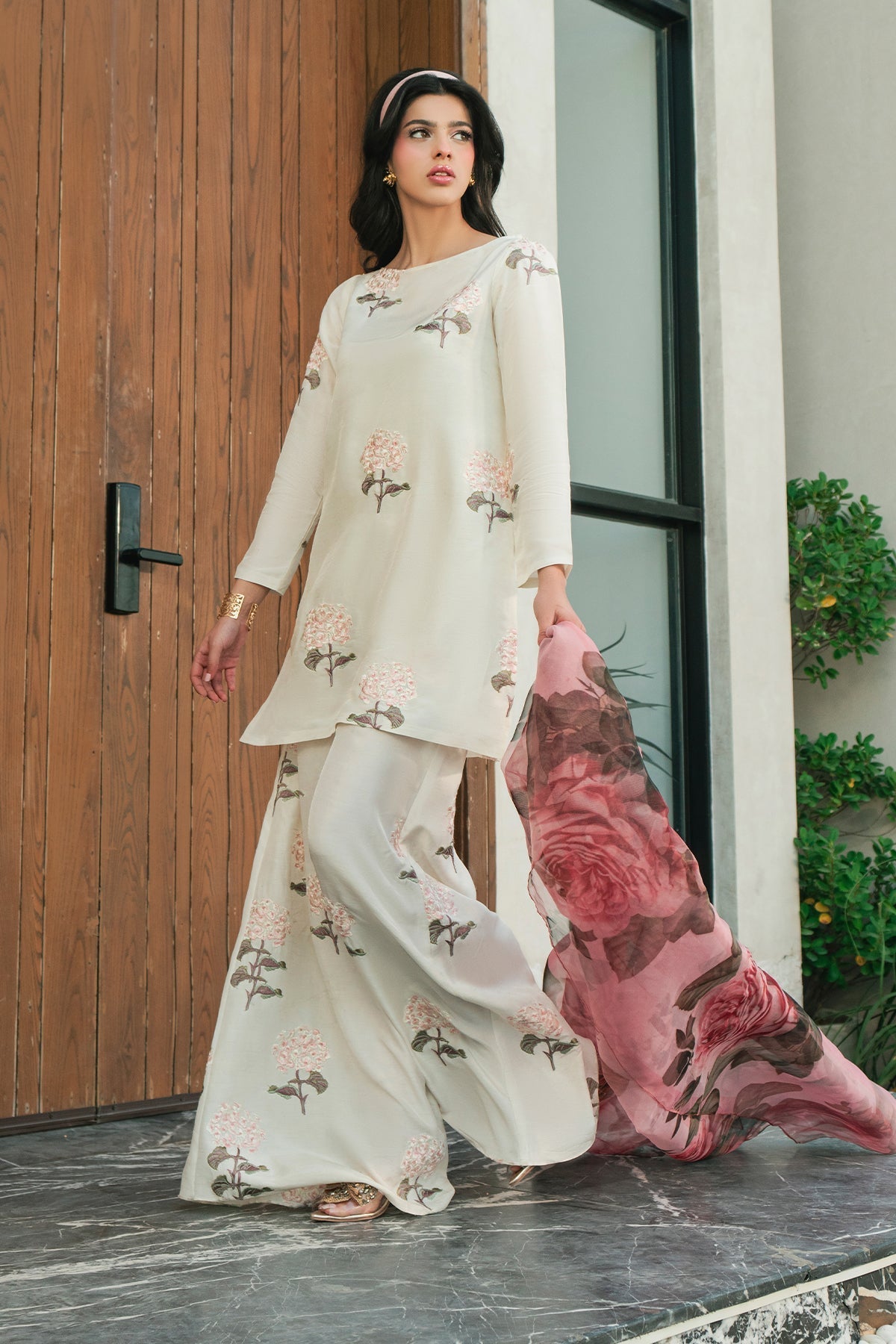 Fahad Hussayn | Lawn Banger | Peony by Erum Khan - Designer Dress - Type: Ladies Clothes - Available at Libayah - 100% Original