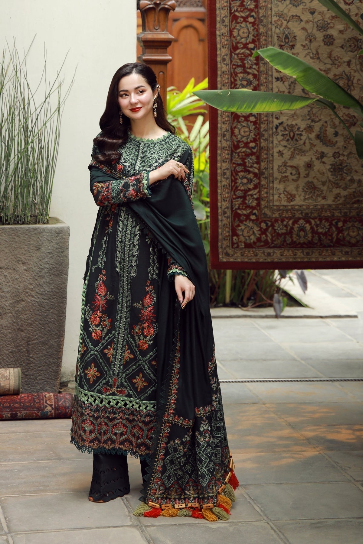 Maryam Hussain | Winter Shawl 25 | Almas by Maryam Hussain - Designer Dress - Type : Ladies Clothes - Available at Libayah - 100% Original 