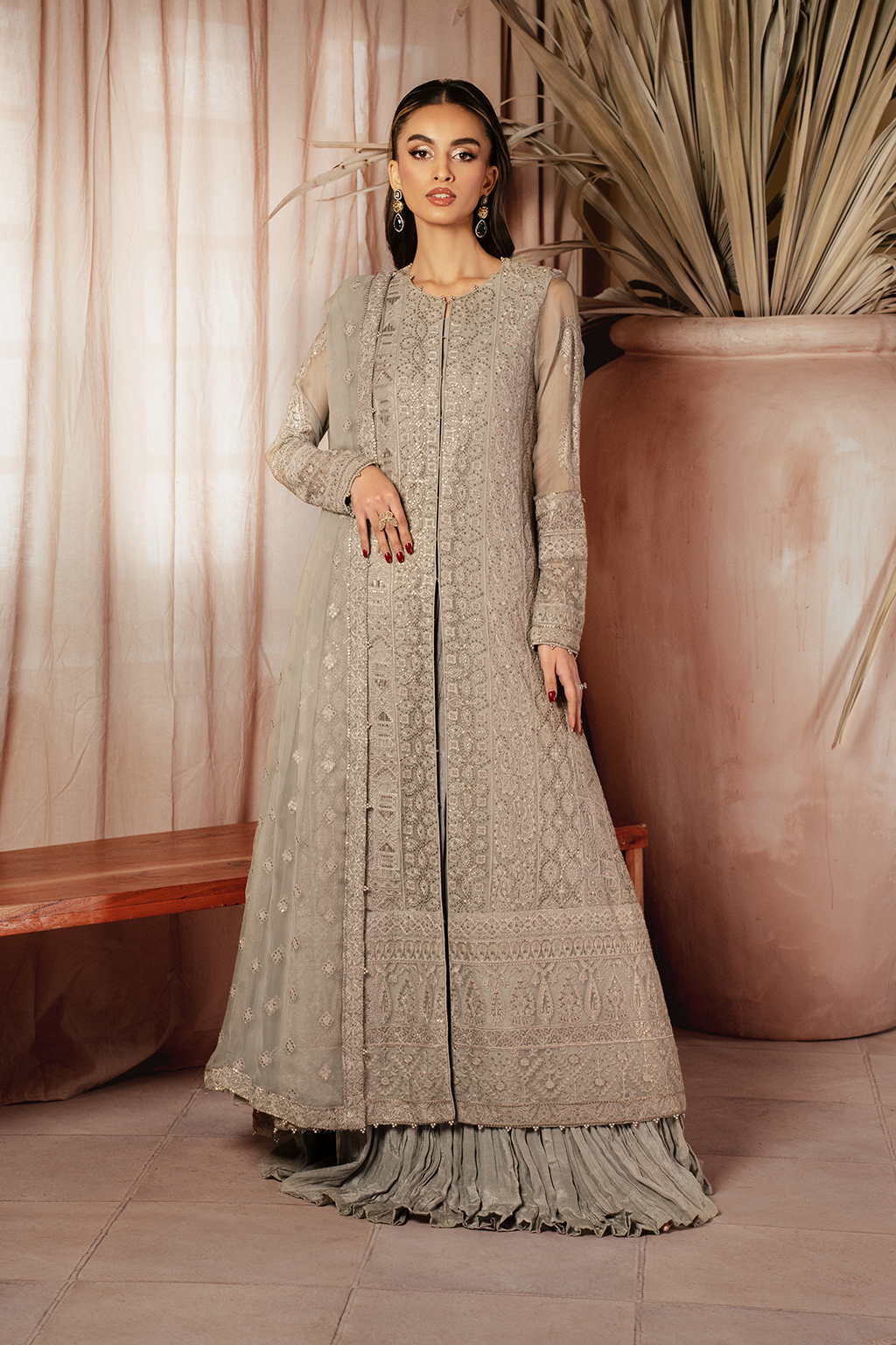 Iznik | Chiffonkari Formals | ICK-08 Embroidered Chiffon by Iznik - Designer Dress - Type: Formal - Available at Libayah - 100% Original