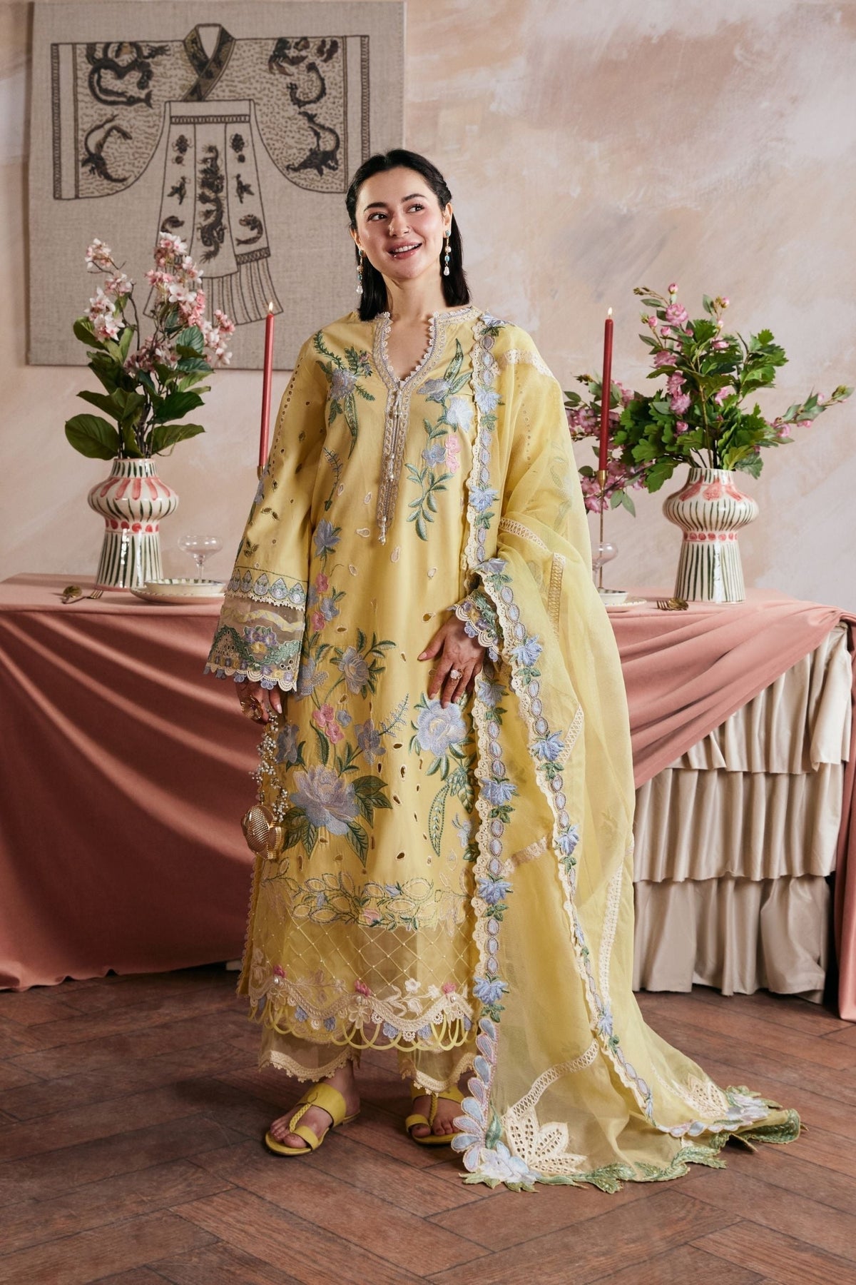 Maryam Hussain | Luxury Lawn 26 Vol 2 | Hamna by Maryam Hussain - Designer Dress  - Type : Ladies Clothes - Available at Libayah - 100% Original 
