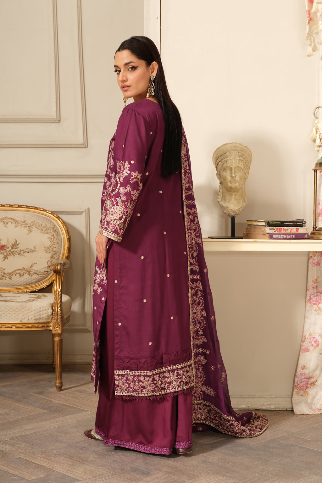 Johra | Silsila Embroidered Viscose | JH-259-SIL by Johra - Designer Dress - Type: Luxury - Available at Libayah - 100% Original