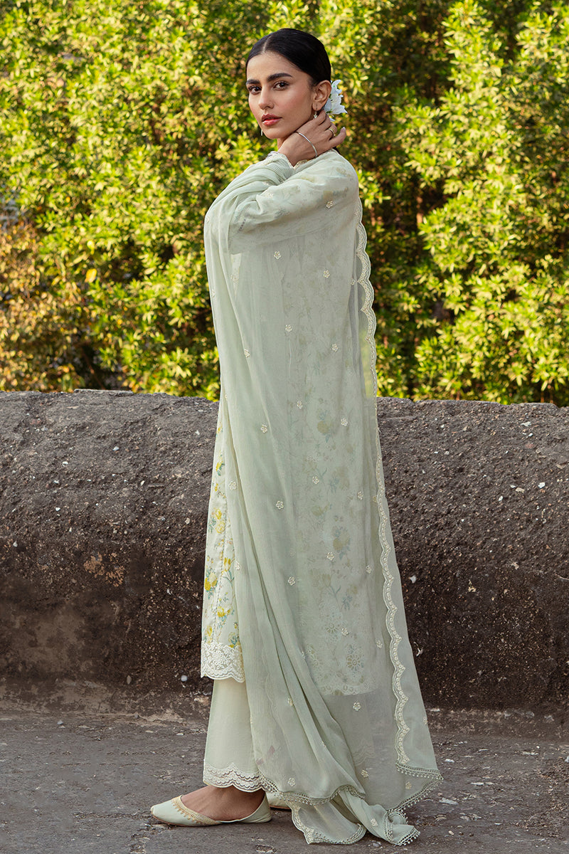 Cross Stitch | Premium Lawn 24 | LIME PRIMROSE by Cross Stitch - Designer Dress - Type: Ladies Clothes - Available at Libayah - 100% Original