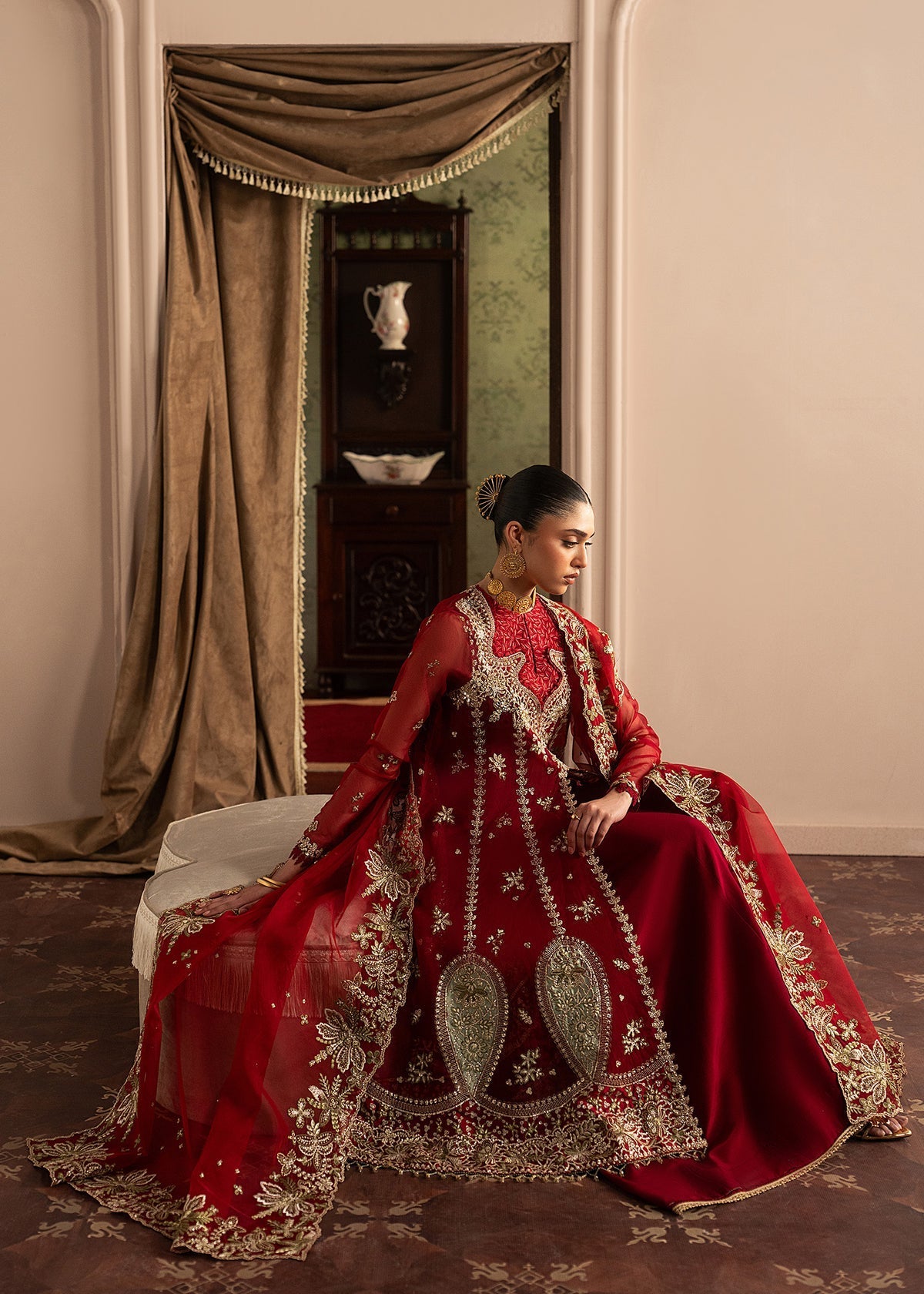 Sadaf Fawad Khan | Roya Lumiere | Ghermez by Sadaf Fawad Khan - Designer Dress  - Type : Ladies Clothes - Available at Libayah - 100% Original 
