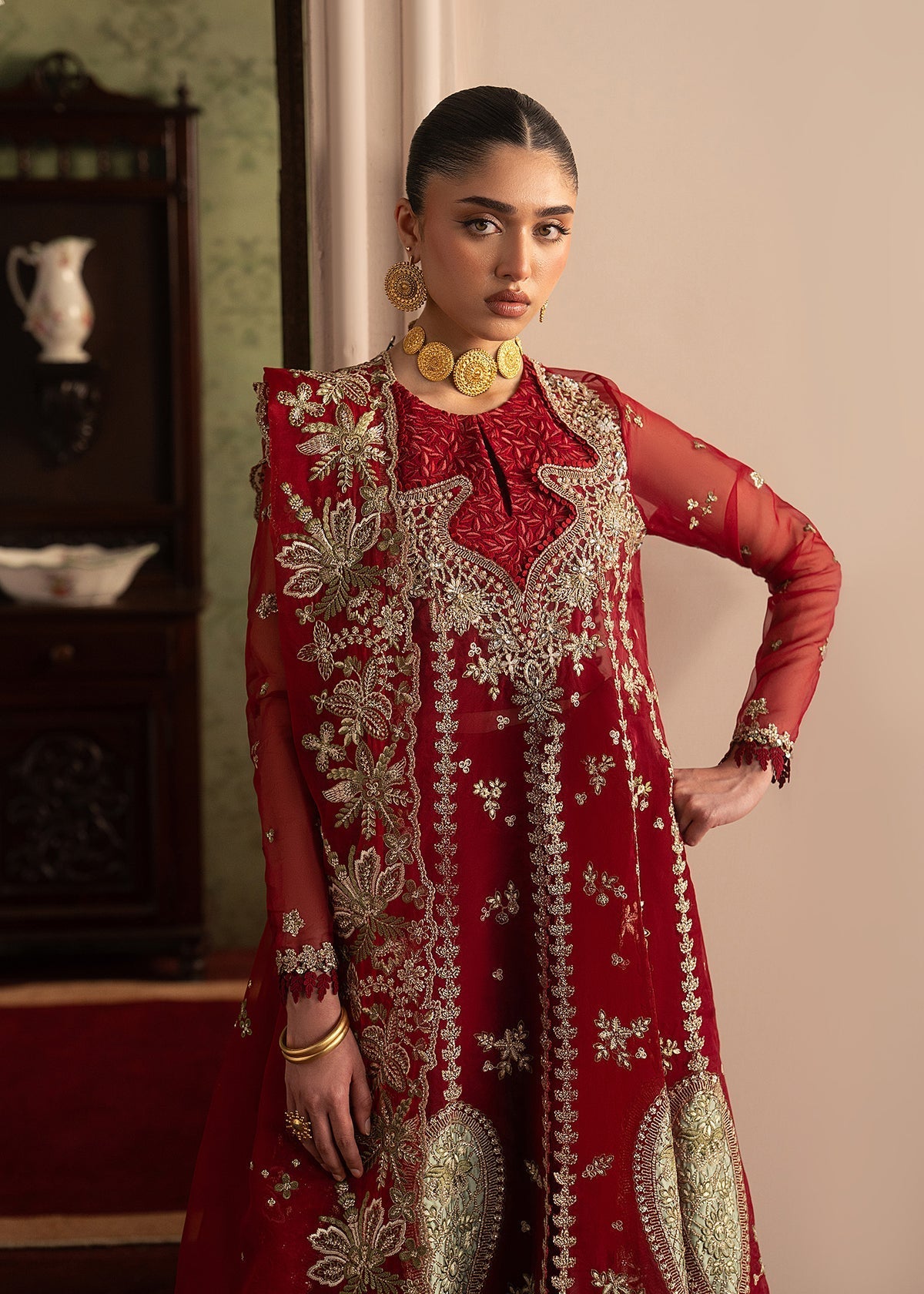 Sadaf Fawad Khan | Roya Lumiere | Ghermez by Sadaf Fawad Khan - Designer Dress  - Type : Ladies Clothes - Available at Libayah - 100% Original 