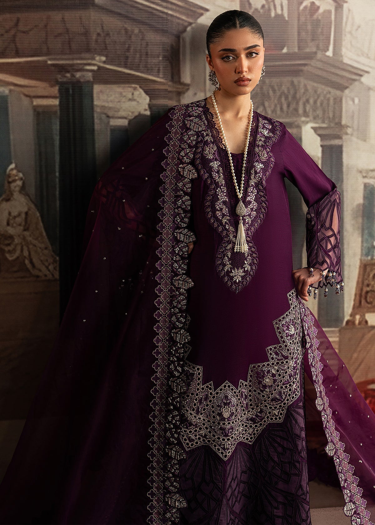 Sadaf Fawad Khan | Roya Lumiere | Banafsh by Sadaf Fawad Khan - Designer Dress  - Type : Ladies Clothes - Available at Libayah - 100% Original 