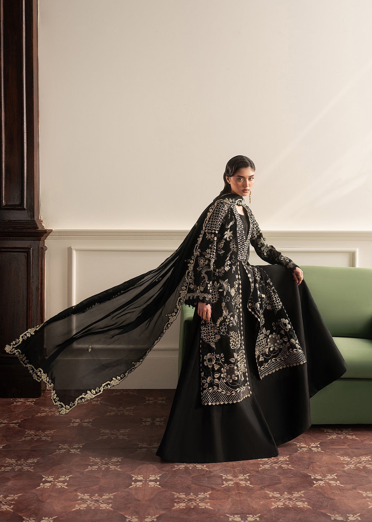 Sadaf Fawad Khan | Roya Lumiere | Siah Golzar by Sadaf Fawad Khan - Designer Dress  - Type : Ladies Clothes - Available at Libayah - 100% Original 