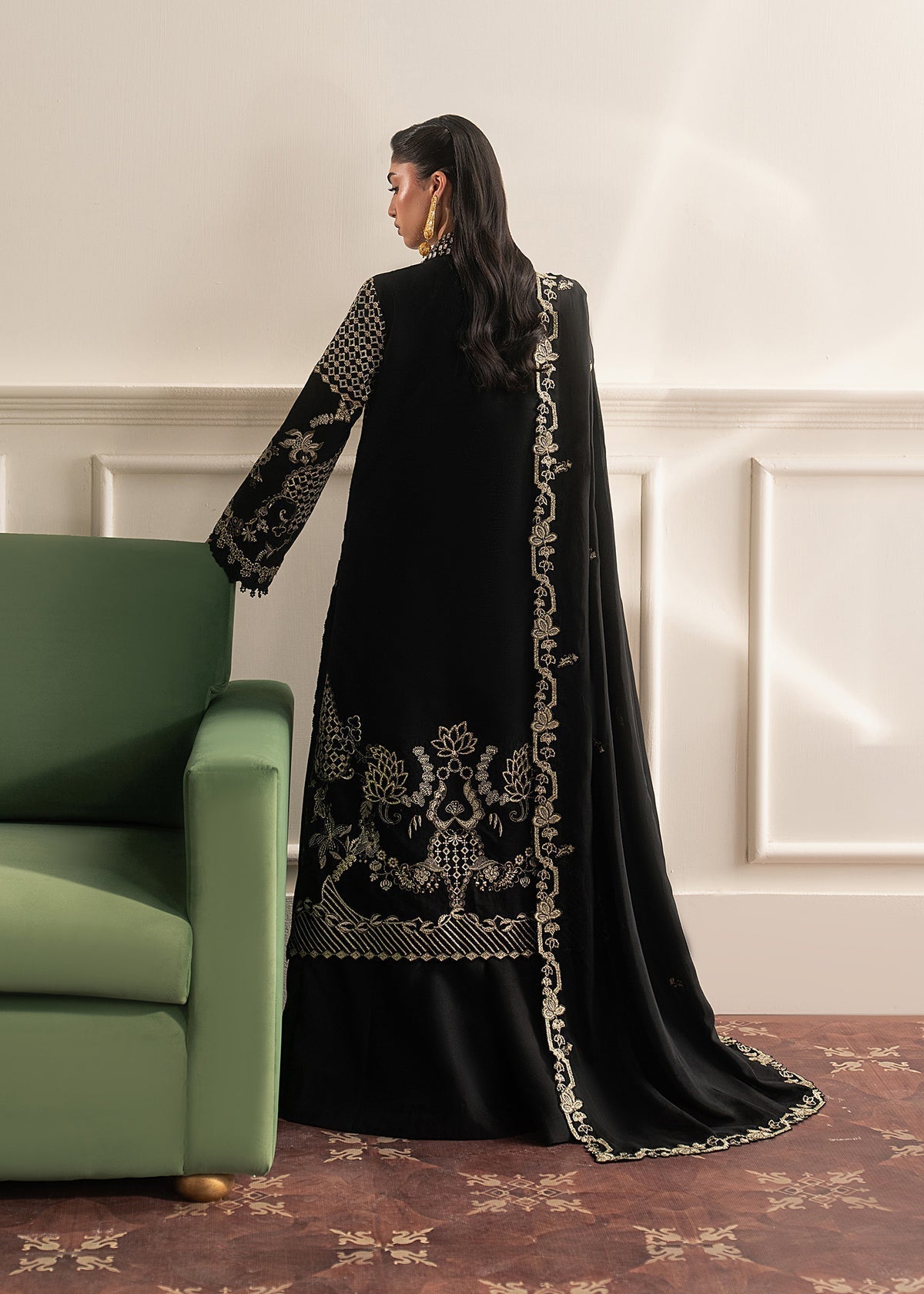 Sadaf Fawad Khan | Roya Lumiere | Siah Golzar by Sadaf Fawad Khan - Designer Dress  - Type : Ladies Clothes - Available at Libayah - 100% Original 