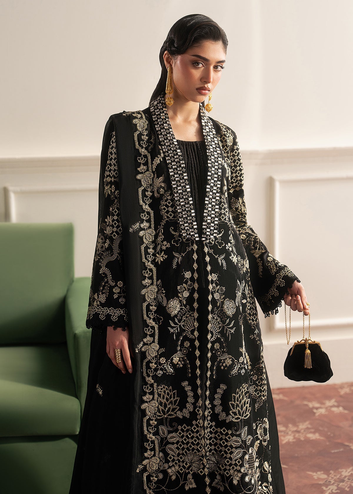 Sadaf Fawad Khan | Roya Lumiere | Siah Golzar by Sadaf Fawad Khan - Designer Dress  - Type : Ladies Clothes - Available at Libayah - 100% Original 