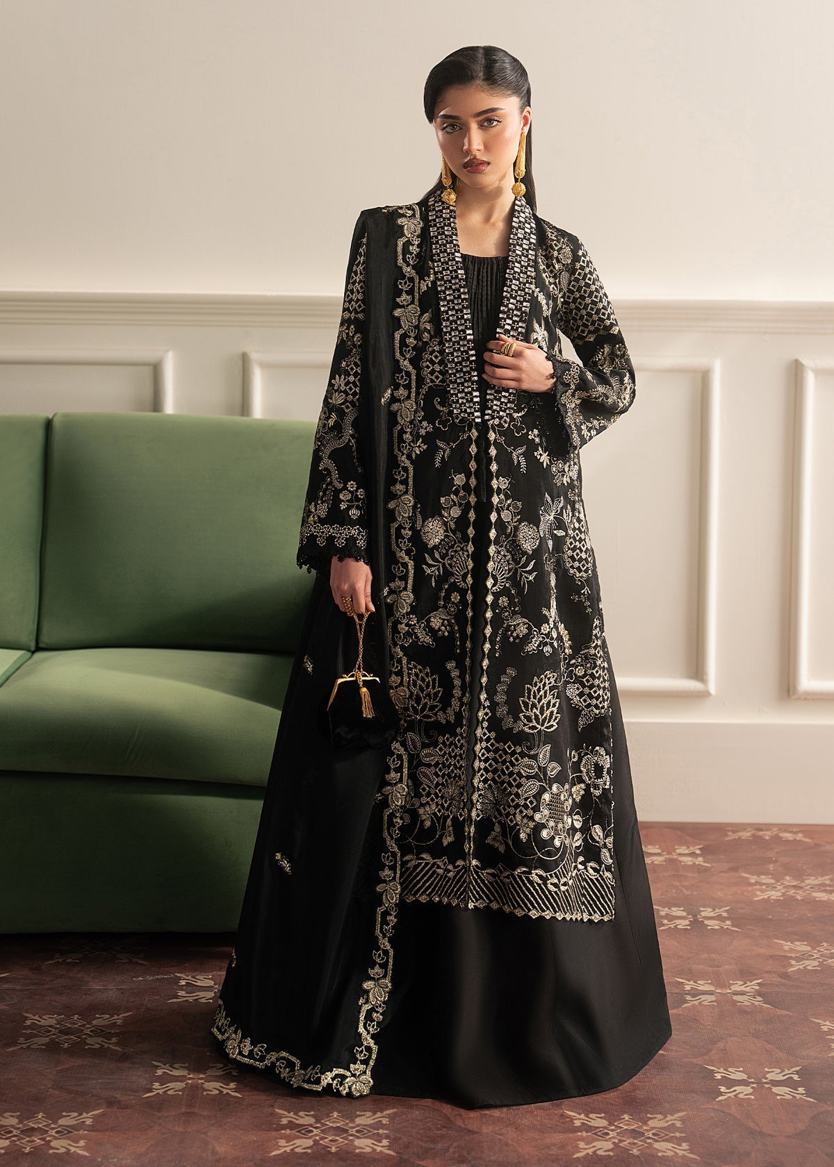 Sadaf Fawad Khan | Roya Lumiere | Siah Golzar by Sadaf Fawad Khan - Designer Dress  - Type : Ladies Clothes - Available at Libayah - 100% Original 