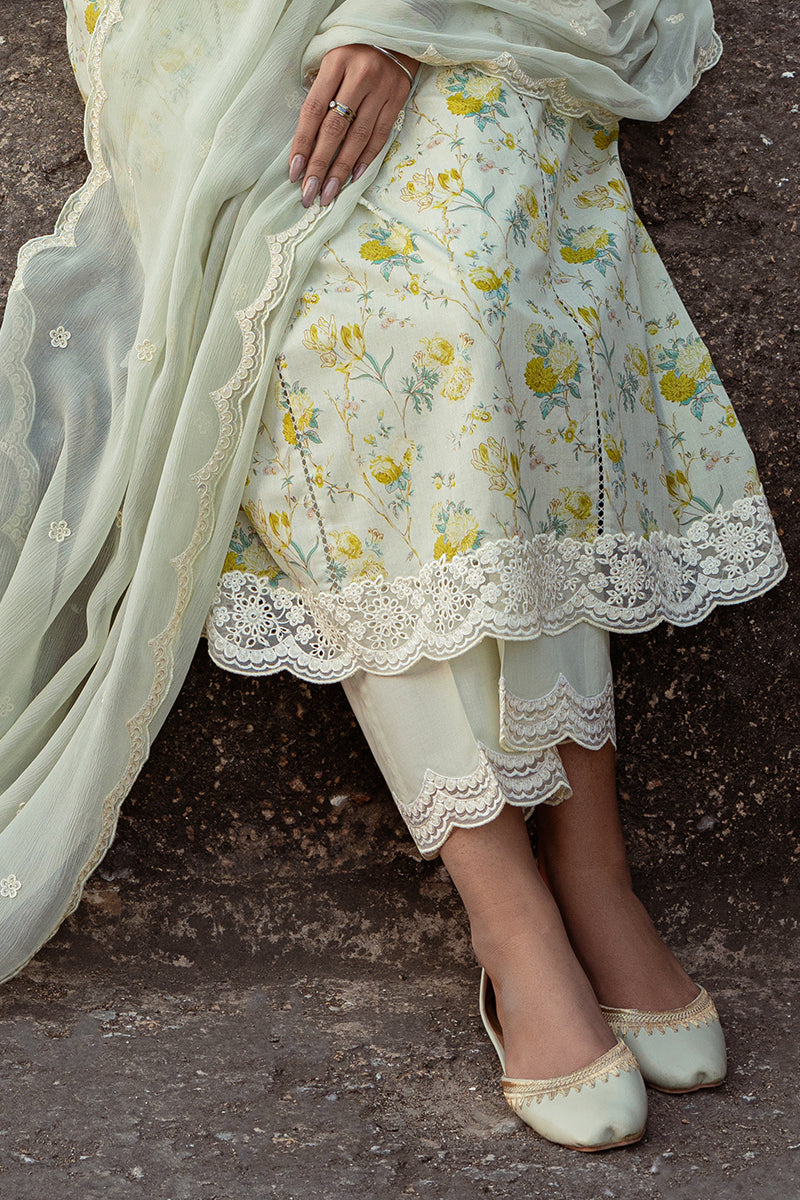 Cross Stitch | Premium Lawn 24 | LIME PRIMROSE by Cross Stitch - Designer Dress - Type: Ladies Clothes - Available at Libayah - 100% Original