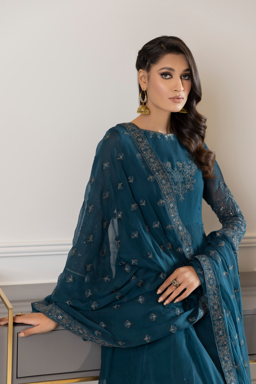 Iznik | Ready to Wear | IP-169 - BLUE DELPHINIUM by Iznik - Designer Dress - Type: Ladies Clothes - Available at Libayah - 100% Original