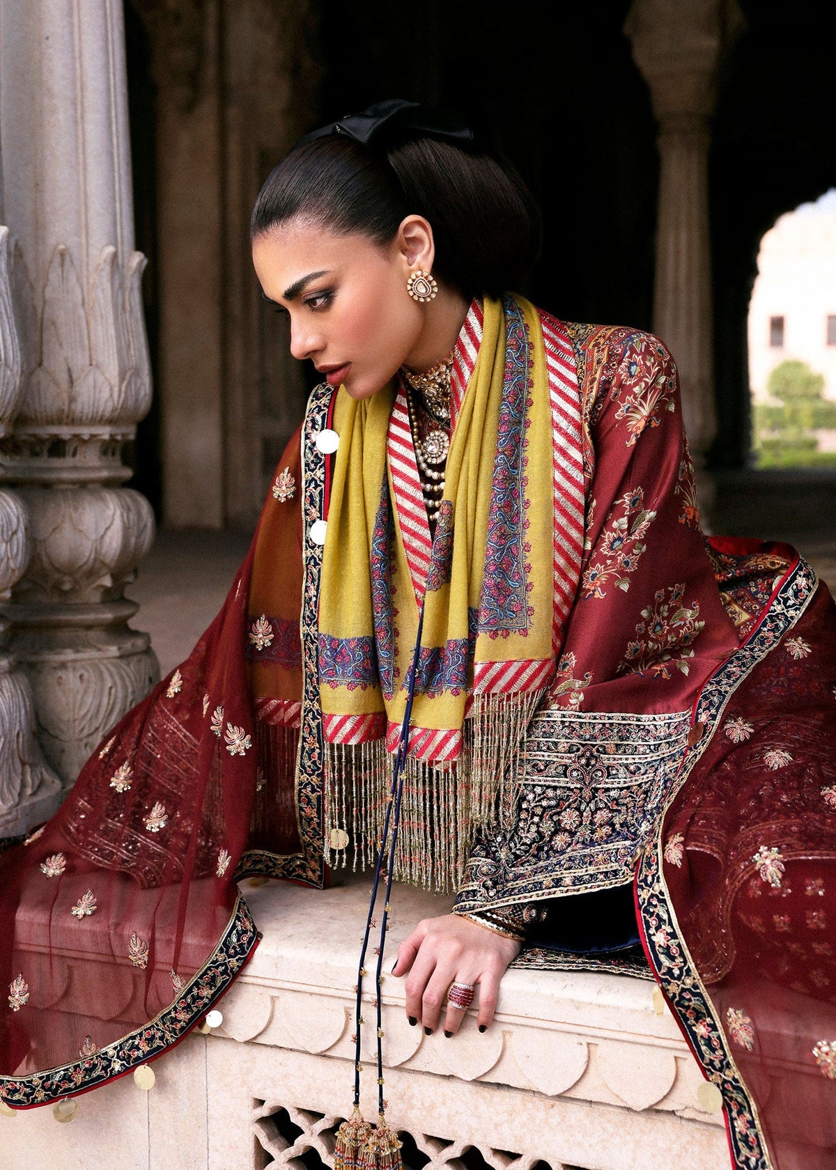 Hussain Rehar | Luxury Pret AW 25 | Brickelle by Hussain Rehar - Designer Dress  - Type : Ladies Clothes - Available at Libayah - 100% Original 