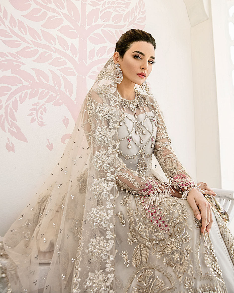 Gulaal | Wedding Formals | Jeune Embroidered Net 3-Piece Suit WS-02 by Gulaal - Designer Dress - Type: Ladies Clothes - Available at Libayah - 100% Original