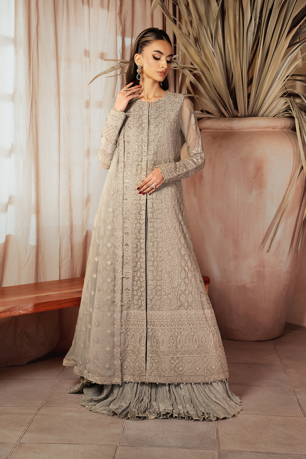 Iznik | Chiffonkari Formals | ICK-08 Embroidered Chiffon by Iznik - Designer Dress - Type: Formal - Available at Libayah - 100% Original