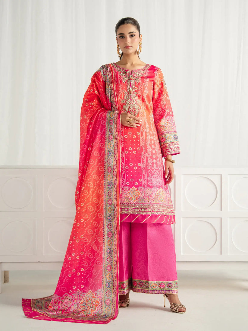 Gulaal | Aira Printed Silk | Marigold Dusk by Gulaal - Designer Dress  - Type : Ladies Clothes - Available at Libayah - 100% Original 