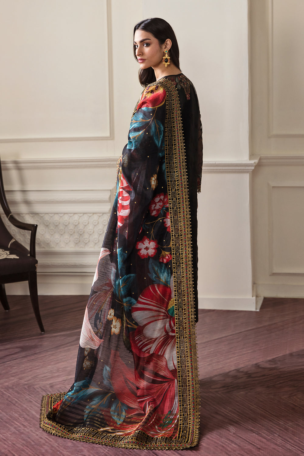 Baroque | Formals Collection | EMBROIDERED ORGANZA UF-290 by Baroque - Designer Dress  - Type : Ladies Clothes - Available at Libayah - 100% Original 