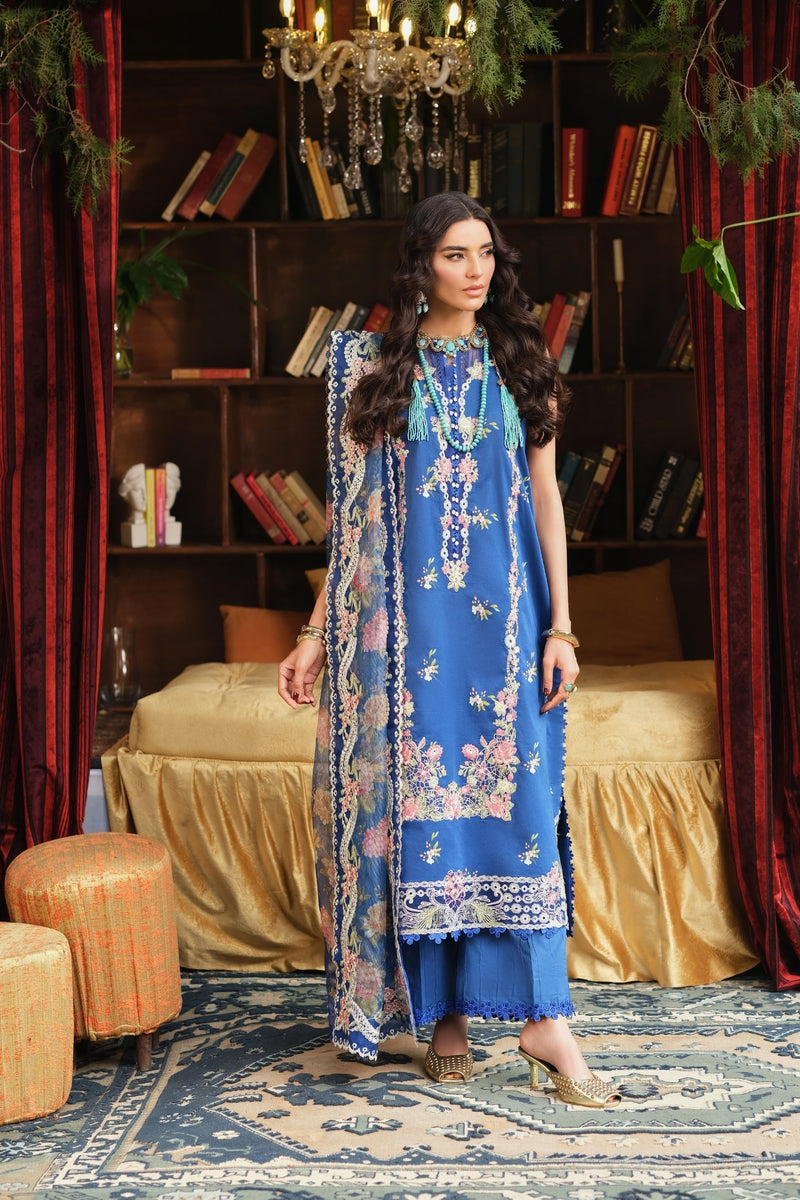 Maryam Hussain | Luxury Lawn 26 | Skye - Designer Dress - Type : Ladies Clothes - Available at Libayah - 100% Original