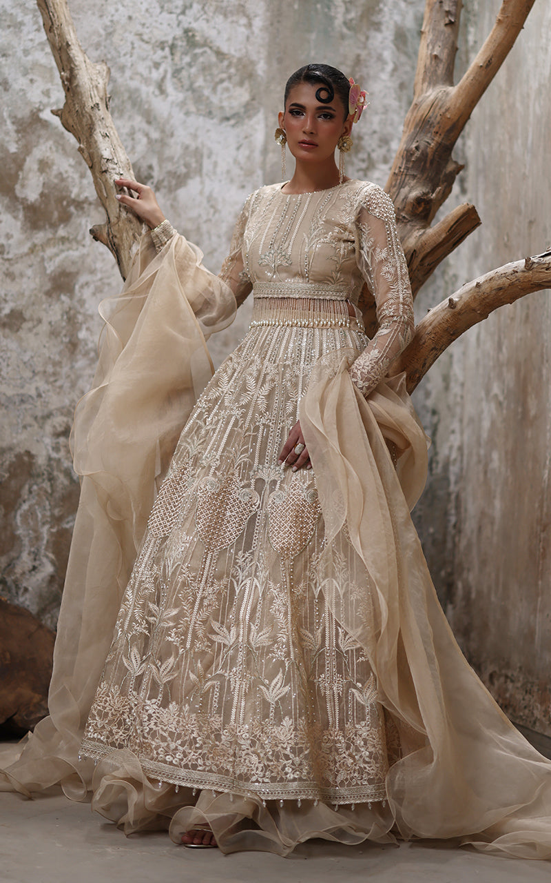 Threads and Motifs | Formal Dresses 25 | Organza Embroidered Blouse And Lehenga by Threads and Motifs - Designer Dress  - Type : Ladies Clothes - Available at Libayah - 100% Original 