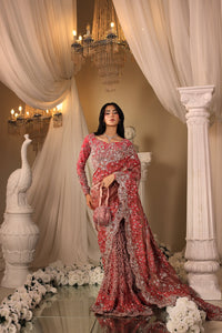 Musferah Saad | Casa Blance |Coral Majesty by Musferah Saad - Designer Dress  - Type : Ladies Clothes - Available at Libayah - 100% Original 