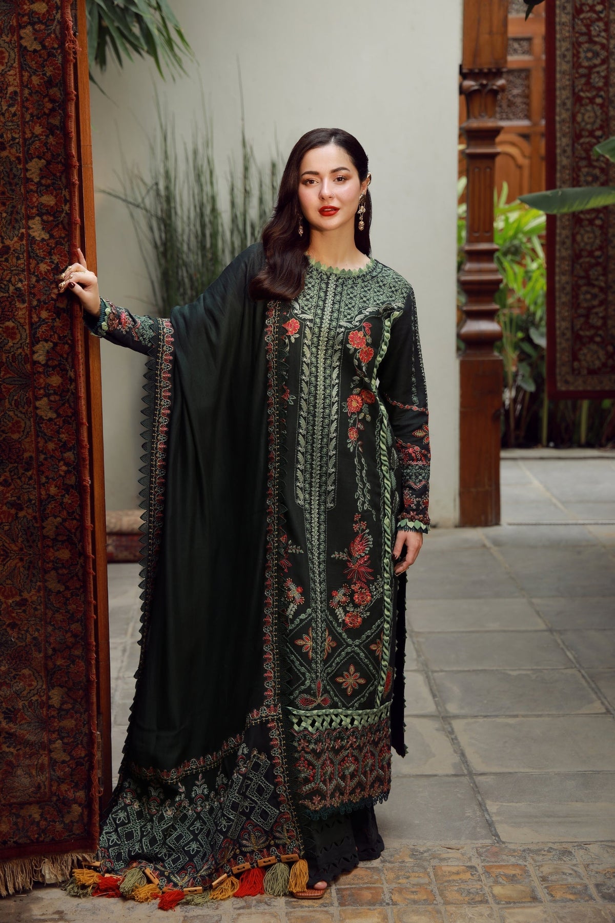 Maryam Hussain | Winter Shawl 25 | Almas by Maryam Hussain - Designer Dress - Type : Ladies Clothes - Available at Libayah - 100% Original 