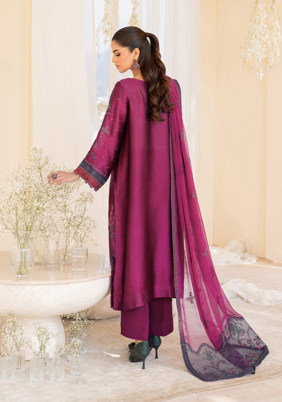 Iznik | Festive Formal | UE-436 Embroidered Pure silk by Iznik - Designer Dress  - Type : Ladies Clothes - Available at Libayah - 100% Original 