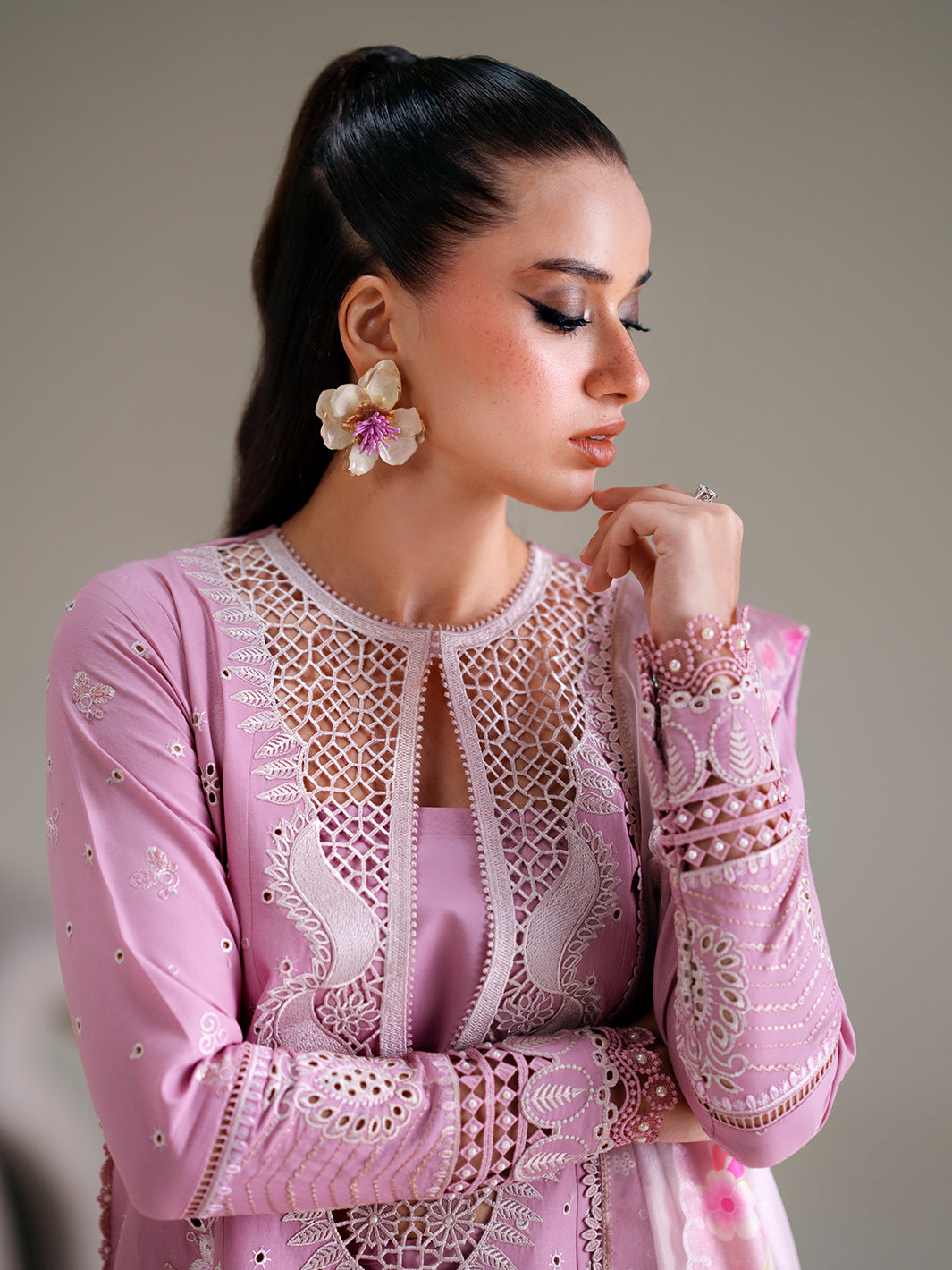 Bin Ilyas | Amour Luxury Lawn 26 | 181-B by Bin Ilyas - Designer Dress  - Type : Ladies Clothes - Available at Libayah - 100% Original 