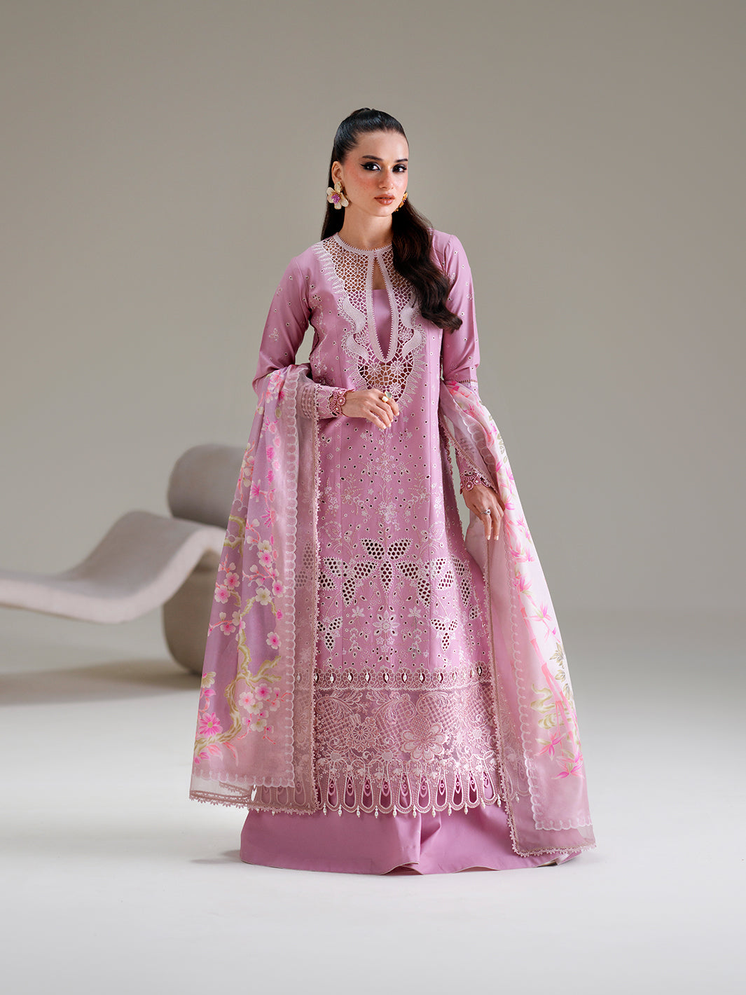 Bin Ilyas | Amour Luxury Lawn 26 | 181-B by Bin Ilyas - Designer Dress  - Type : Ladies Clothes - Available at Libayah - 100% Original 