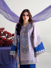 Bin Ilyas | Amour Luxury Lawn 26 |182-B by Bin Ilyas - Designer Dress  - Type : Ladies Clothes - Available at Libayah - 100% Original 