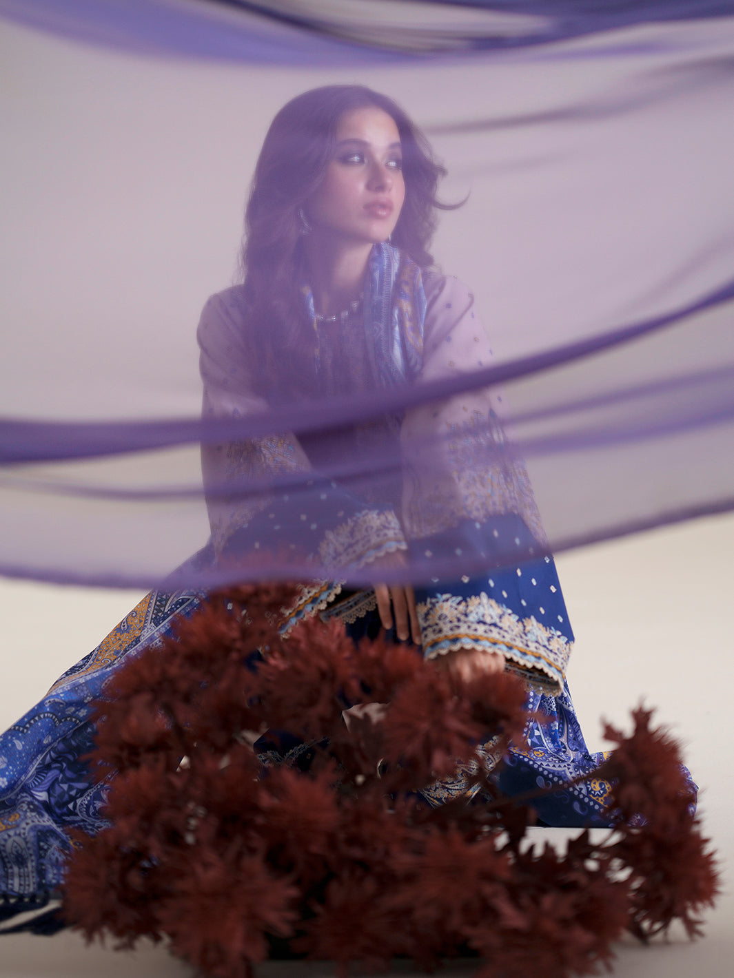 Bin Ilyas | Amour Luxury Lawn 26 |182-B by Bin Ilyas - Designer Dress  - Type : Ladies Clothes - Available at Libayah - 100% Original 