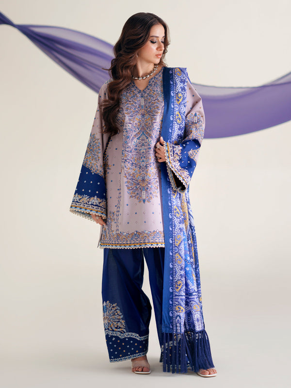 Bin Ilyas | Amour Luxury Lawn 26 |182-B by Bin Ilyas - Designer Dress  - Type : Ladies Clothes - Available at Libayah - 100% Original 