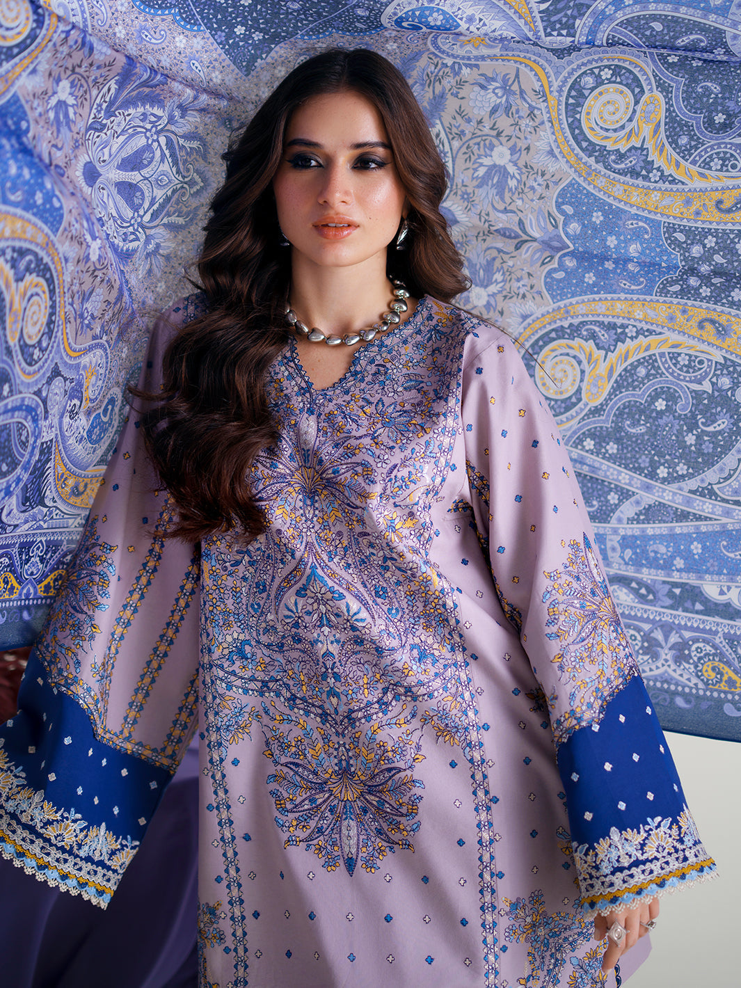 Bin Ilyas | Amour Luxury Lawn 26 |182-B by Bin Ilyas - Designer Dress  - Type : Ladies Clothes - Available at Libayah - 100% Original 