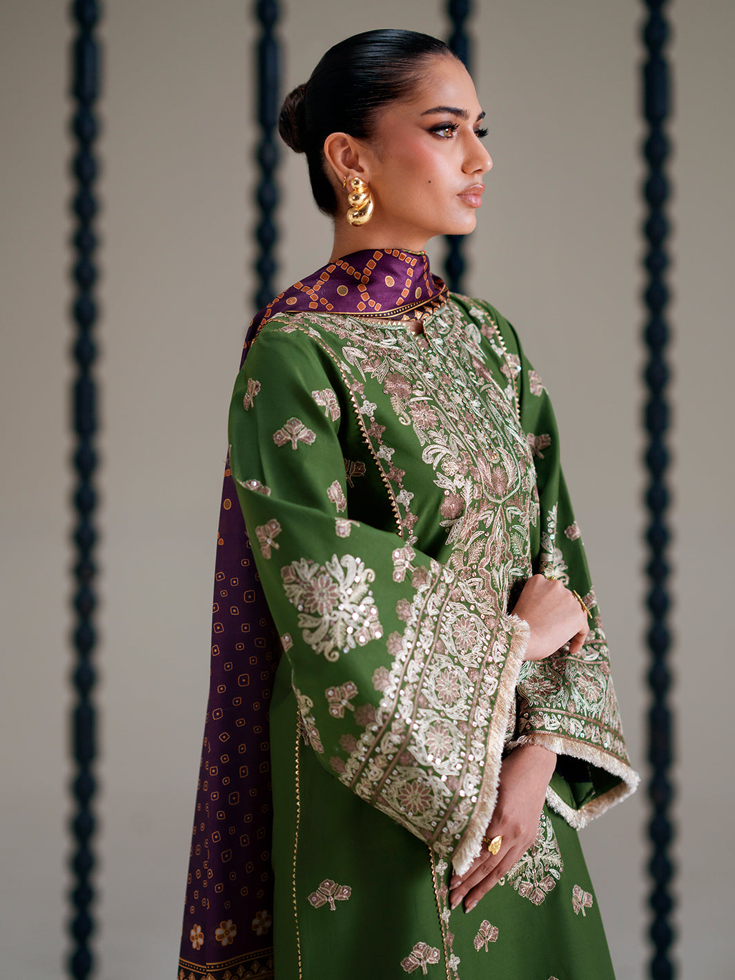 Bin Ilyas | Amour Luxury Lawn 26 | 183-B by Bin Ilyas - Designer Dress  - Type : Ladies Clothes - Available at Libayah - 100% Original 