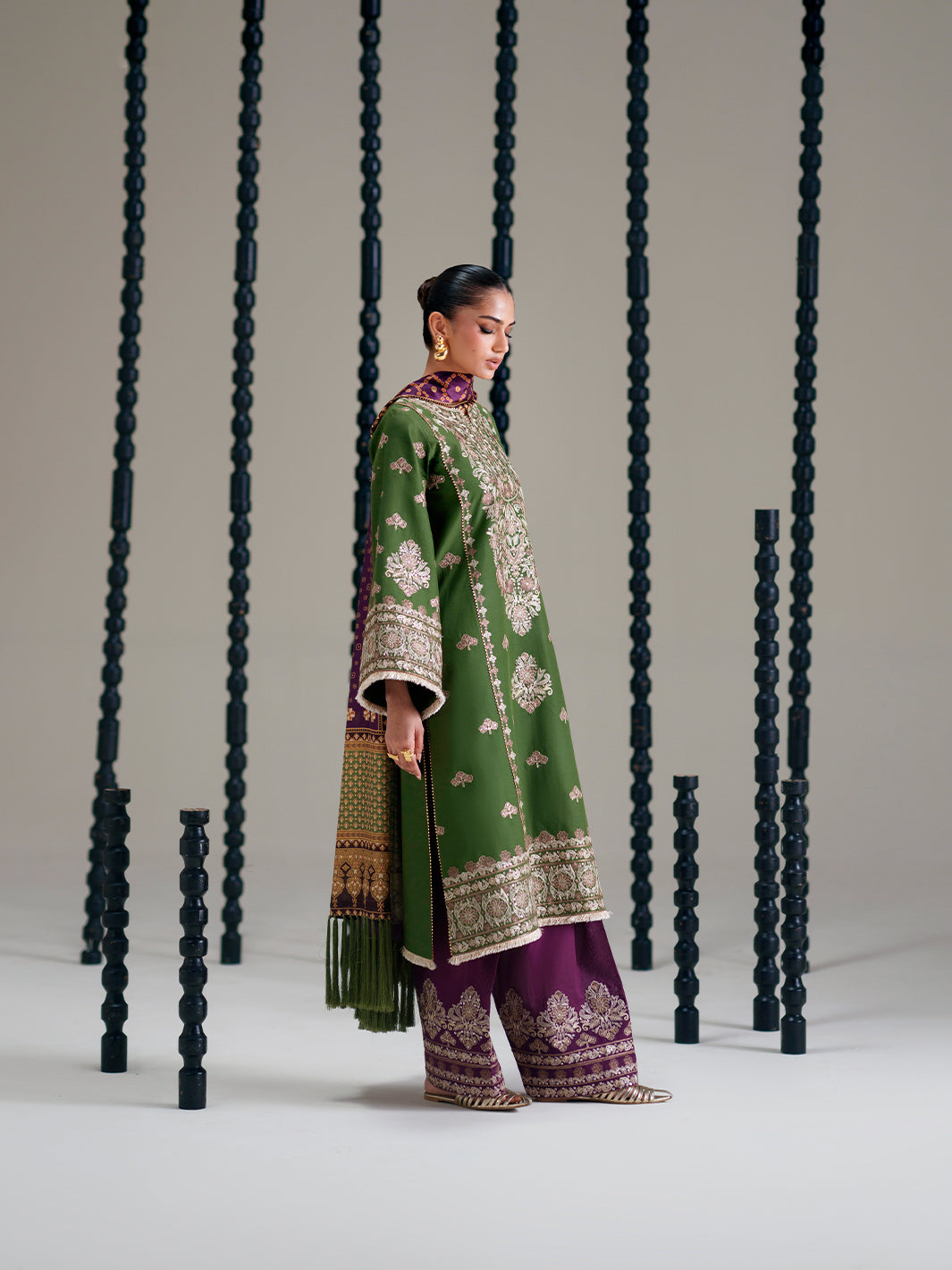 Bin Ilyas | Amour Luxury Lawn 26 | 183-B by Bin Ilyas - Designer Dress  - Type : Ladies Clothes - Available at Libayah - 100% Original 