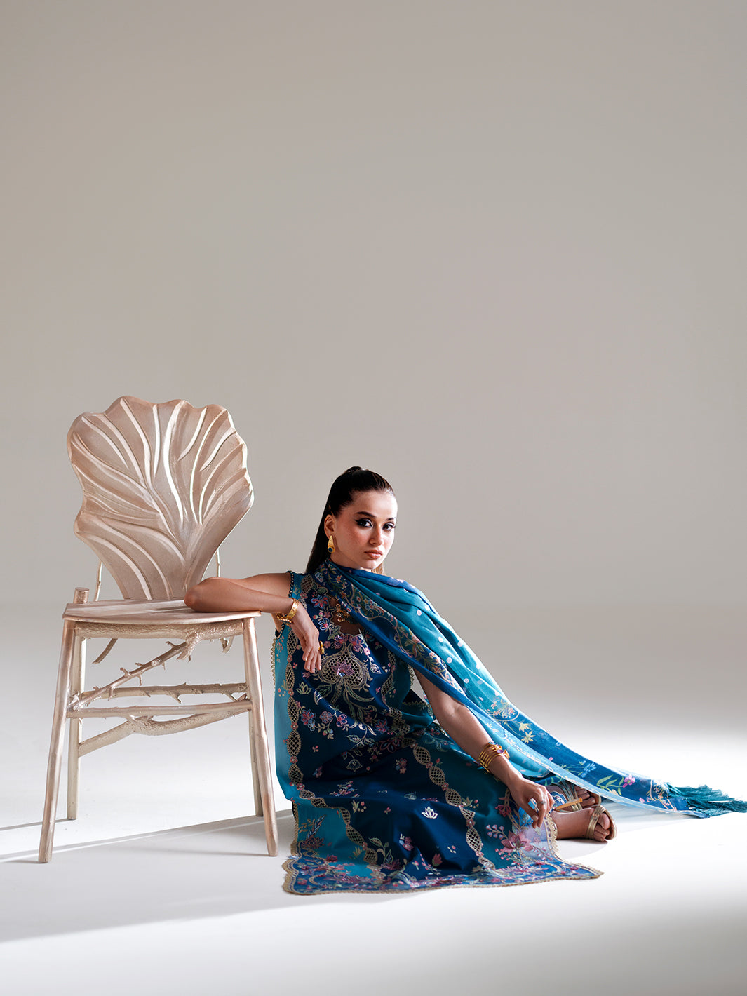 Bin Ilyas | Amour Luxury Lawn 26 | 184-A by Bin Ilyas - Designer Dress  - Type : Ladies Clothes - Available at Libayah - 100% Original 