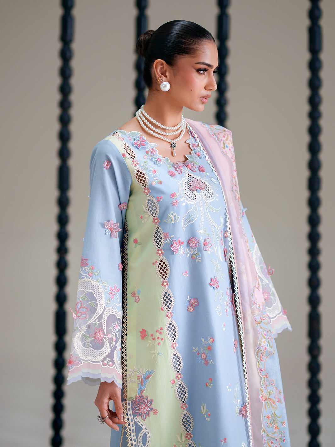 Bin Ilyas | Amour Luxury Lawn 26 | 184-B by Bin Ilyas - Designer Dress  - Type : Ladies Clothes - Available at Libayah - 100% Original 